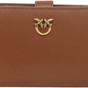 Pinko 103761A0F1 Leather/Antique Gold TU Card Holder-0