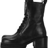 Pinko Women's Hon Amphibian Calf Leather Combat Boots-4
