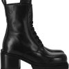 Pinko Women's Hon Amphibian Calf Leather Combat Boots-1