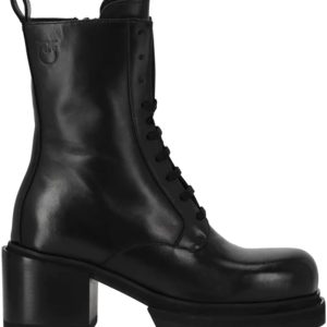 Pinko Women's Hon Amphibian Calf Leather Combat Boots-0