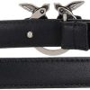 Pinko Love Berry Simply Belt H2 Women's Belt Silver Buckle Black-1