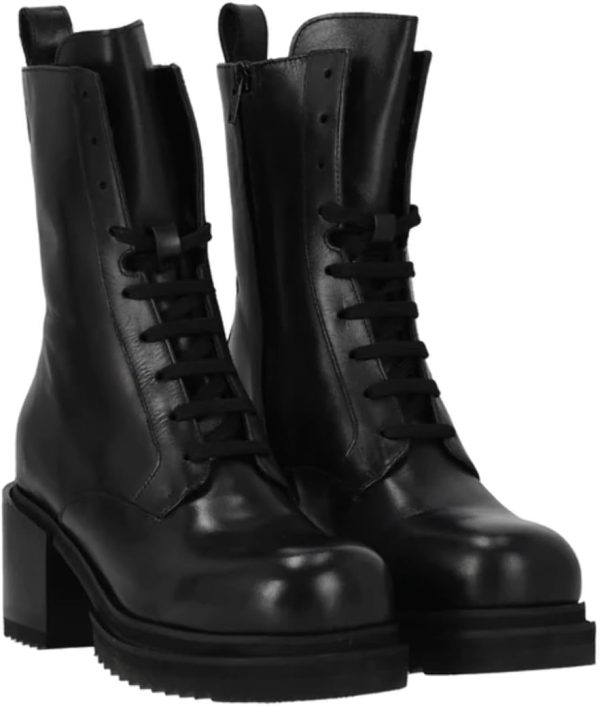 Pinko Women's Hon Amphibian Calf Leather Combat Boots-2