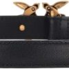 Pinko Love Berry Simply Belt H2 Women's Belt Gold Buckle Black-1