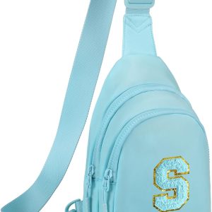 Small Initial Sling Bag for Girls & Women - Cute Crossbody Fanny Pack Gift-0