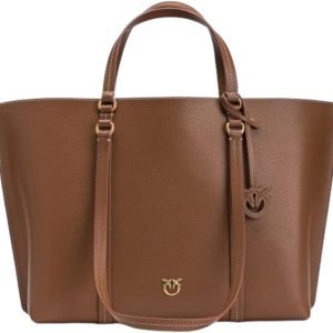 Pinko Shopper Leather / Antique Gold 102832A1LF Leather / Antique Gold TU, Leather/Antique Gold, Onesize-0
