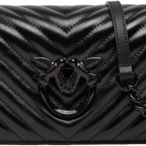 Pinko Women's Love Click Mini Metal Sheep Tassel Chevron Bag, 19-0