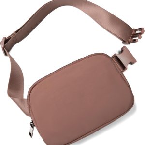 Belt Bag for Women Fanny Pack Crossbody Bags for Women Fashion Waist Packs with Adjustable Strap Gifts for Women Men (Brown)-0