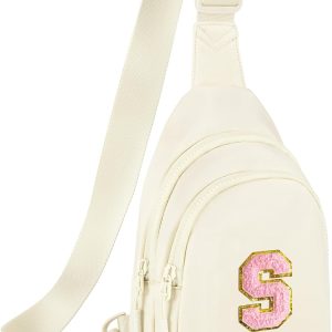 Small Initial Sling Bag for Girls & Women - Cute Crossbody Fanny Pack Gift-0