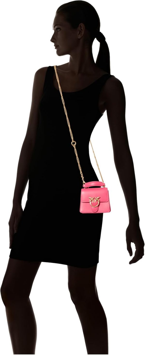 Pinko Women's Love One Top Handle Micro Light Vitello Seta Bag-3