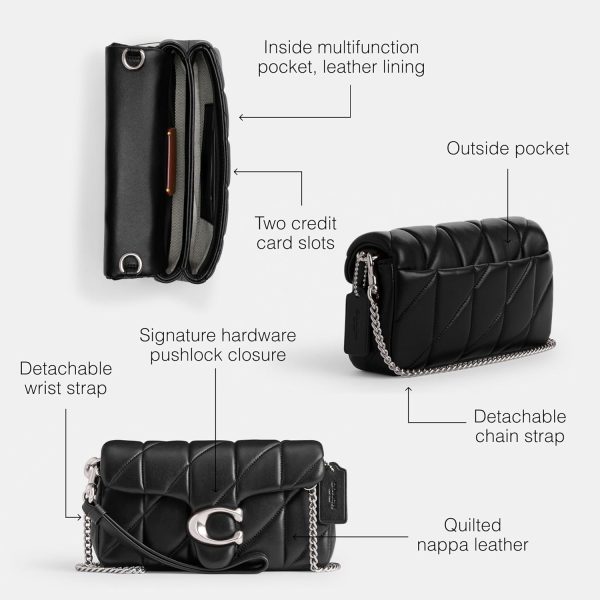 Coach Women's Quilted Pillow Leather Tabby Wristlet with Chain-2