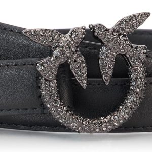Pinko womens Love Berry H2 Belt Vit.seta Fibbia Jewel-0