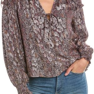 Pinko Womens Cassia Blouse, 40, Grey-0