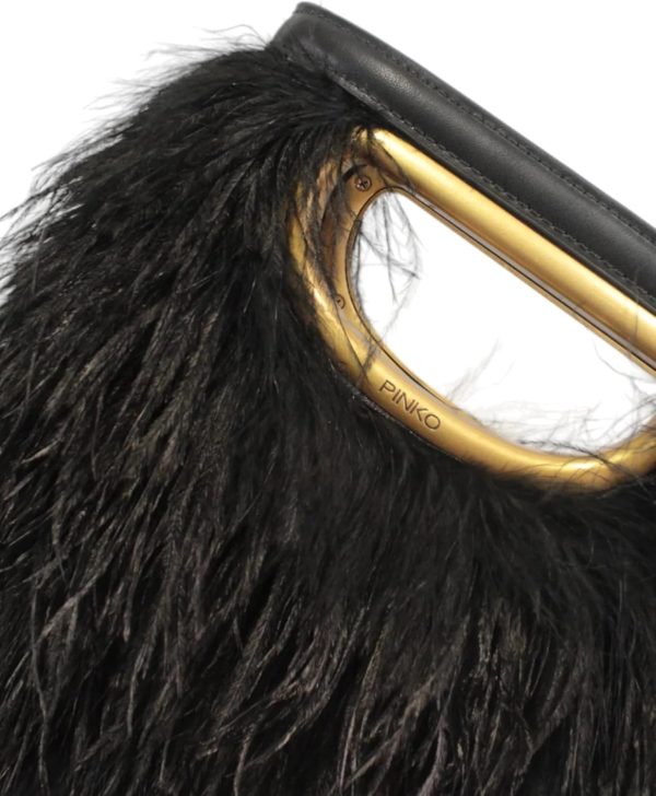 Pinko Women's Square Mini Feathers Bag, 18-3