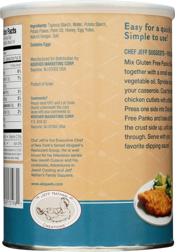 Jeff Nathan Creations Chef Gourmet Panko Plain Gluten Free, 15 Ounce-3