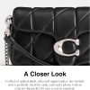 Coach Women's Quilted Pillow Leather Tabby Wristlet with Chain-3