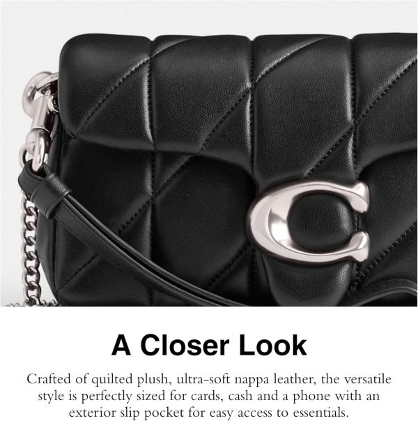 Coach Women's Quilted Pillow Leather Tabby Wristlet with Chain-3