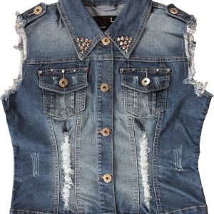 Pinko Denim Studs Color and Pkt Flap (s)-0